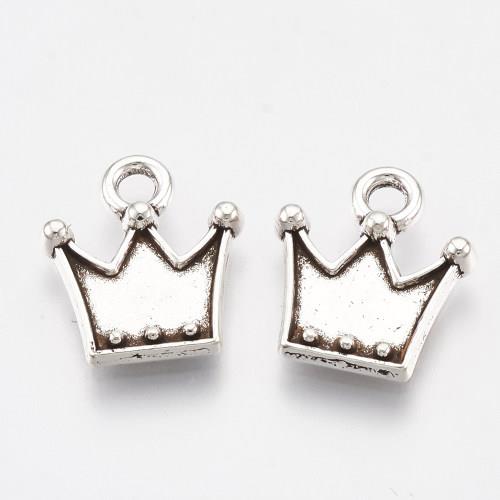 Korunka přívěsek starostříbrný, kovový, 10 ks