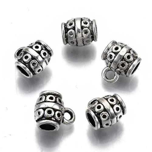 Soudek s kolečky a očkem, korálek starostříbrný, kovový, 10 ks