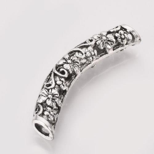 Trubička filigránová 32 x 6, korálek starostříbrný, kovový, 10 ks