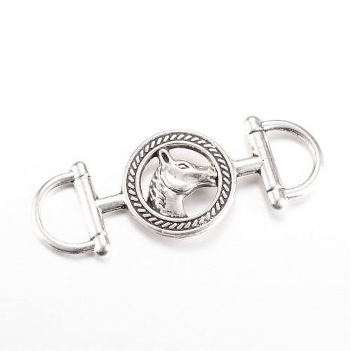 Kůň se 2 očky, přívěsek starostříbrný, kovový, 10 ks