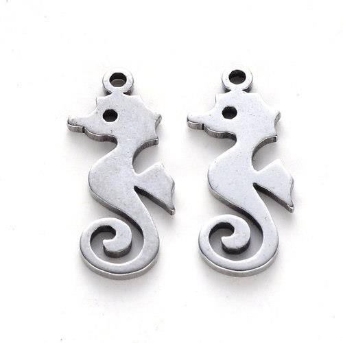 Mořský koník, přívěsek 17 x 7, chirurgická ocel, 10 ks