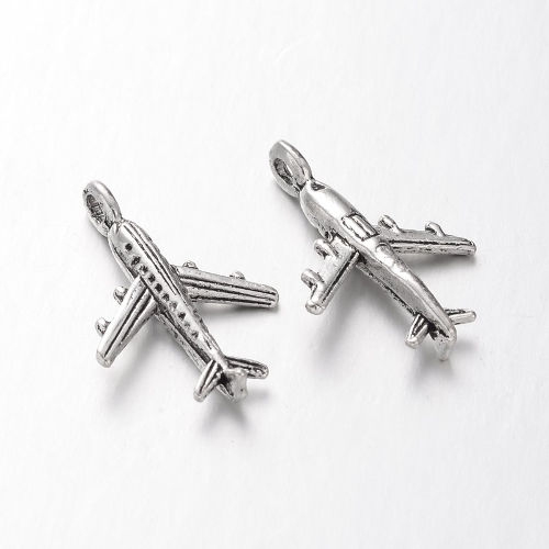 Letadlo, přívěsek starostříbrný, 10 ks