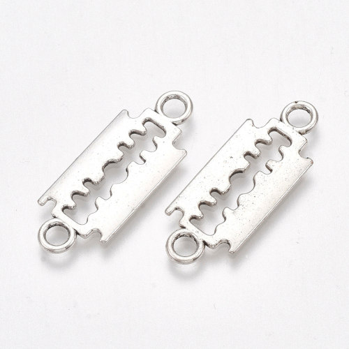 Žiletka se dvěma očky, přívěsek starostříbrný, kovový, 50 ks