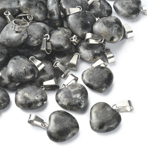 Labradorit - srdíčko, přívěsek, 1 ks