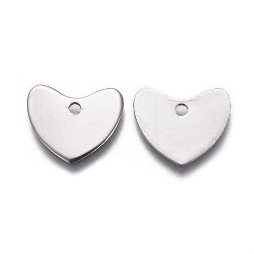 Srdíčko plné 10 x 12, přívěsek, chirurgická ocel, 50 ks