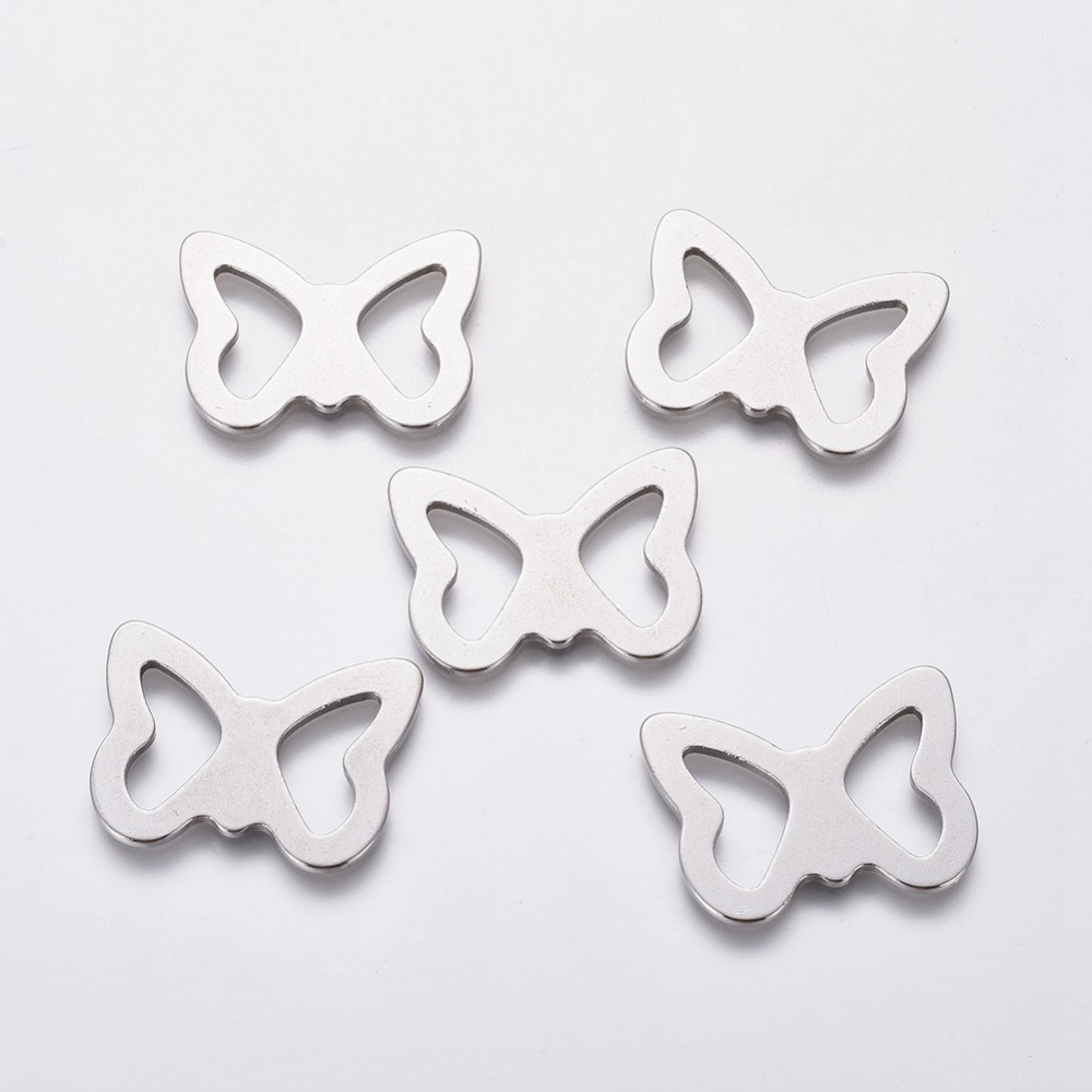 Motýl maxi,  přívěsek, chirurgická ocel, 1 ks