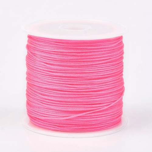Nylonová šňůrka neonově růžová, 0,8 mm, 45 m