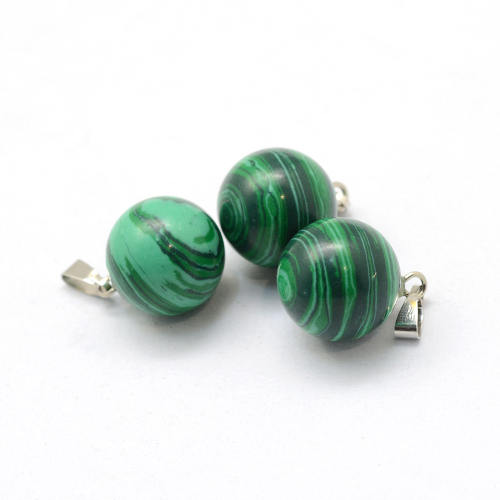 Malachit - kulička, přívěsek, 1 ks