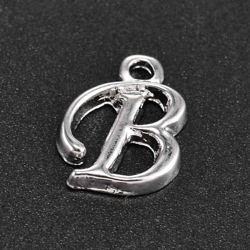 Písmenko B přívěsek starostříbrný, kovový, 1 ks