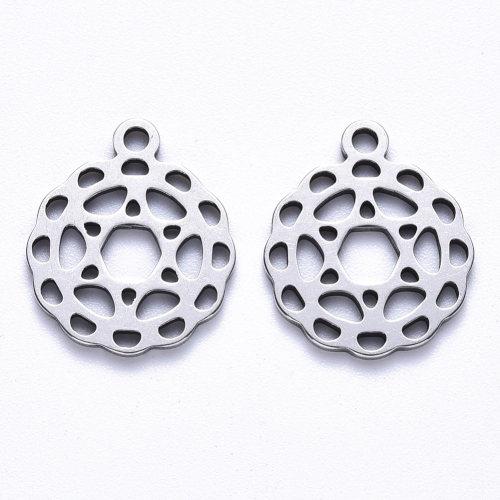 Kolecko filigránové, přívěsek z chirurgické oceli, 10 ks