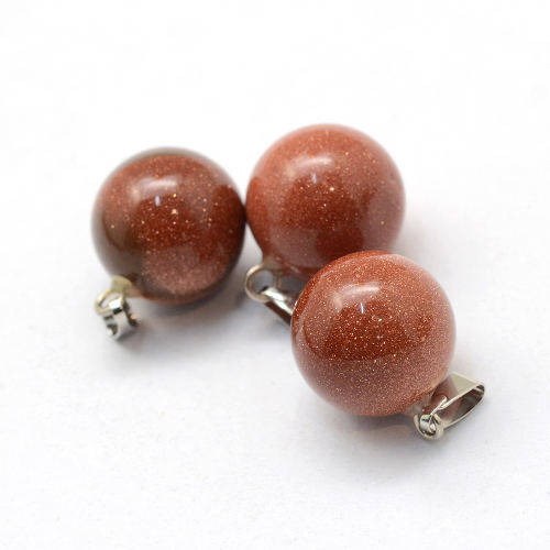 Sluneční kámen - kulička, přívěsek, 1 ks