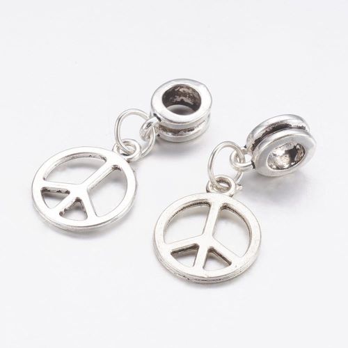 Soudek se symbolem míru, starostříbrný, kovový, 1 ks