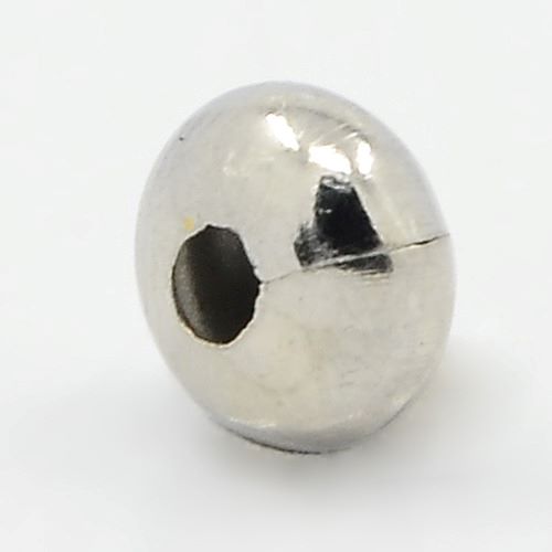 Rondelka 8x5, korálek platinový, kovový, 10 ks