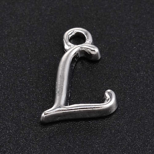 Písmenko L přívěsek starostříbrný, kovový, 1 ks