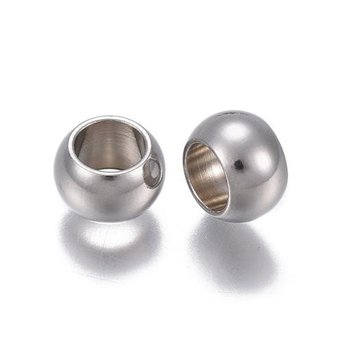 Rondelka, 8x5 mm, korálek s velkým otvorem, chirurgická ocel, 1 ks