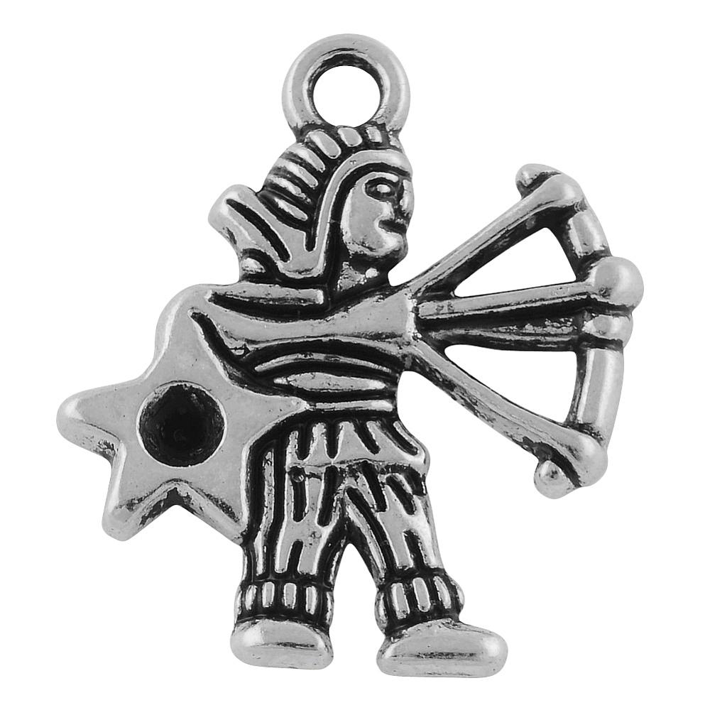 Měsíční znamení STŘELEC, přívěsek starostříbrný, kovový, 1 ks