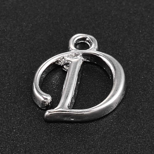 Písmenko D přívěsek starostříbrný, kovový, 1 ks
