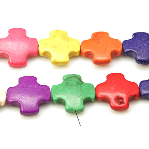 Tyrkys barevný - křížky 15,5x15x4,5, návlek