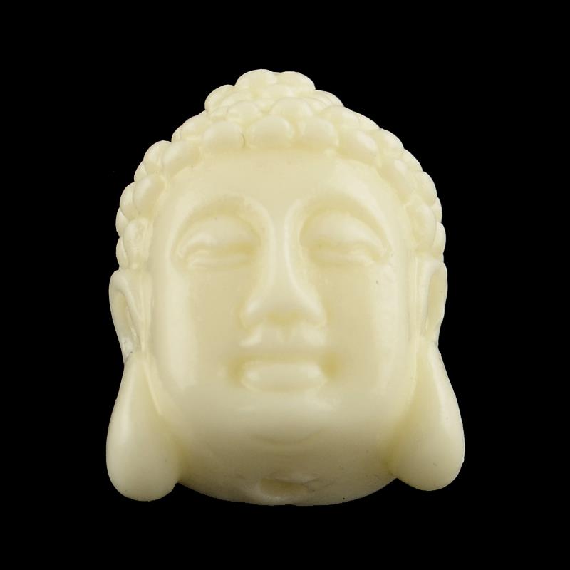 Buddha z korálu, hlavička, slonová kost, 10 ks
