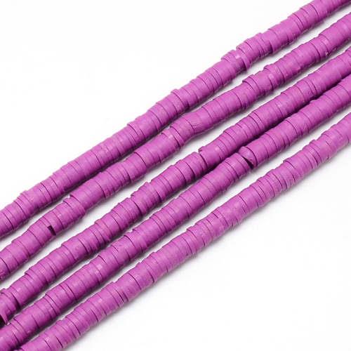 Heishi polymerové, orchideové, 6 mm, návlek