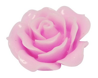 Kabošon růžová kytička, 10 ks