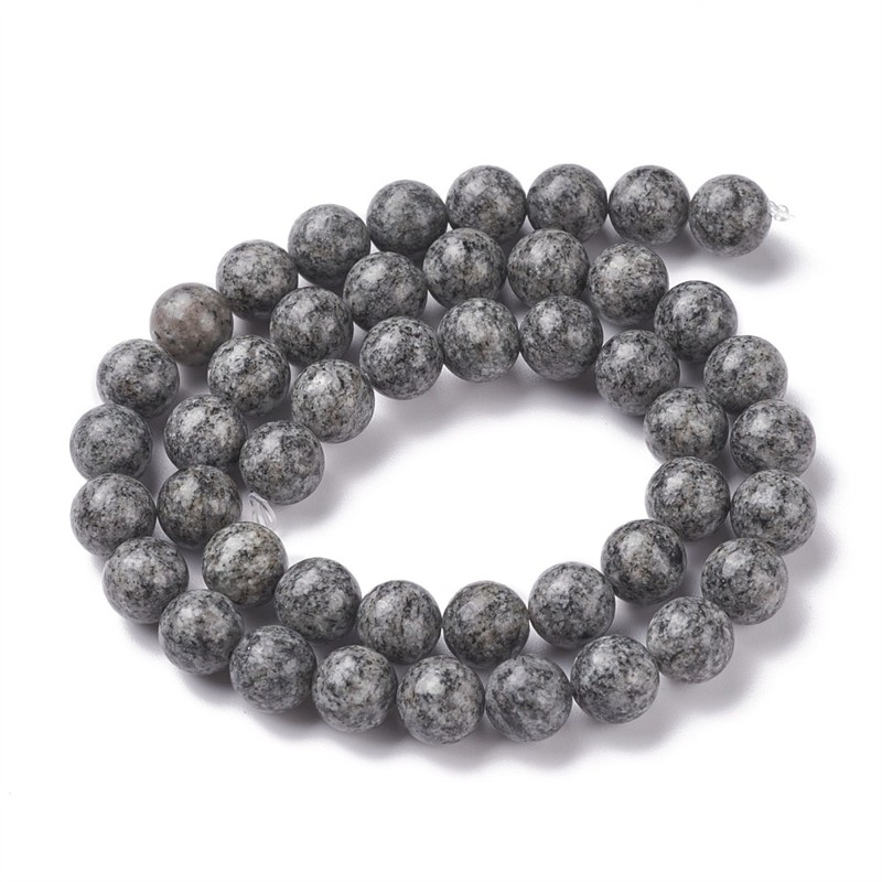 Jaspis sezamový, šedý, kuličky 8 mm, návlek