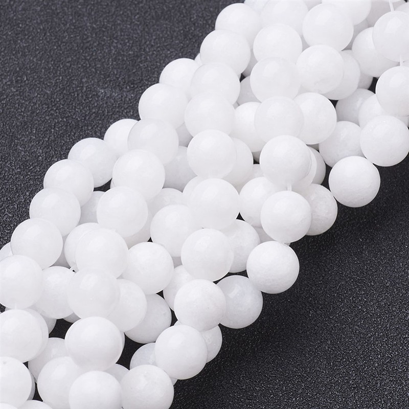Jadeit bílý, 8 mm, 20 návleků (na objednání)