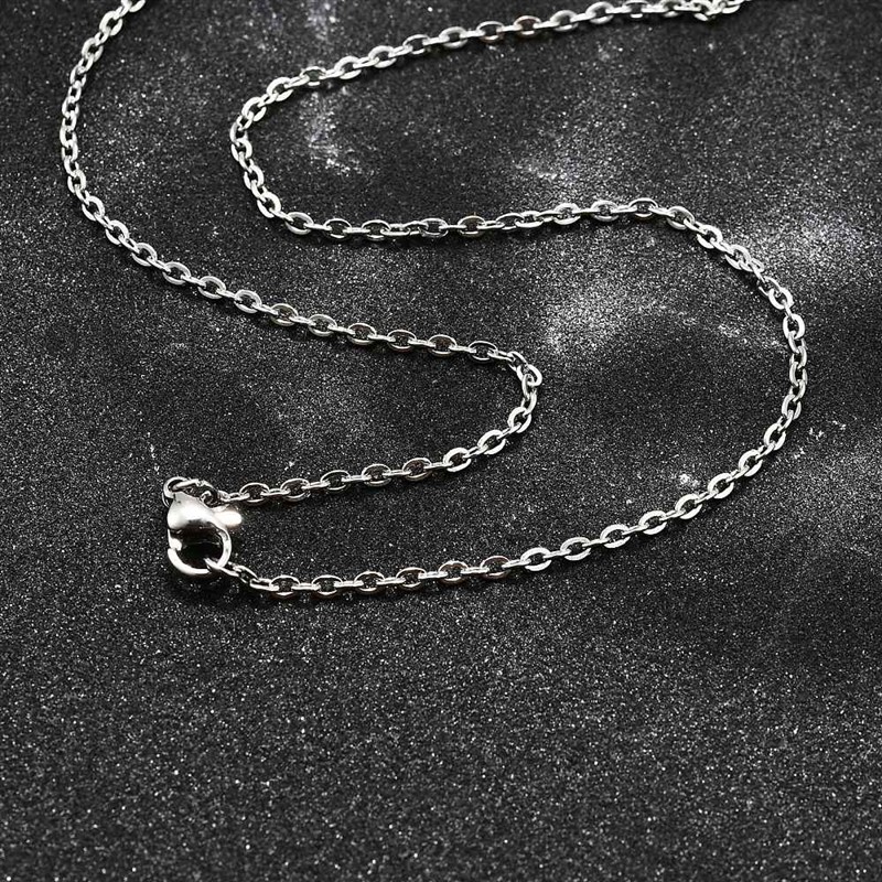 Řetízek s karabinkou, chirurigická ocel, 45 cm, 100 ks (na objednání)