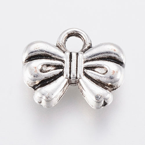 Mašlička, kovový, starostříbrný přívěsek, 50 ks