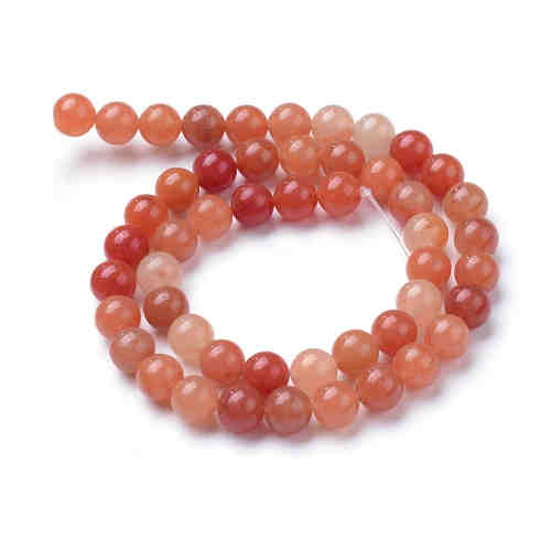 AVANTURÍN červený - kuličky 6 - návlek