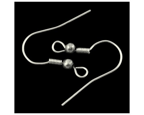 Náušnicové zapínání afroháček postříbřený, 50 ks