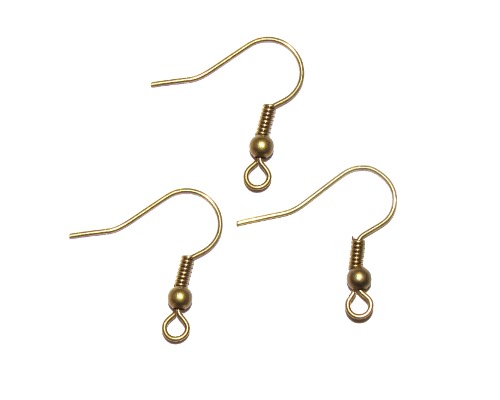 Náušnicové zapínání afroháček mosaz, 50 ks