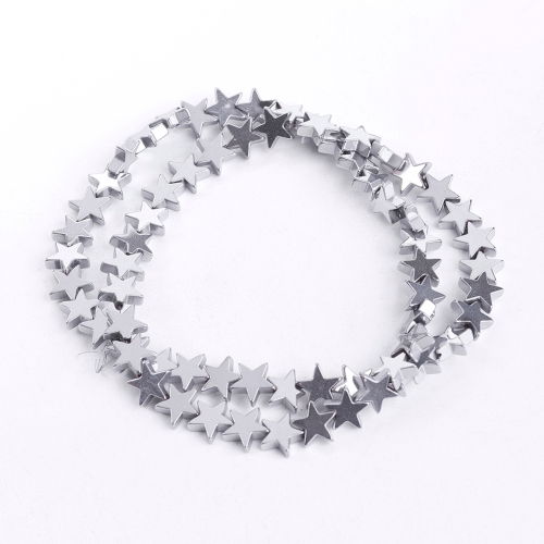 Hematit hvězdičky tzv. platinové 8, 3 návleky