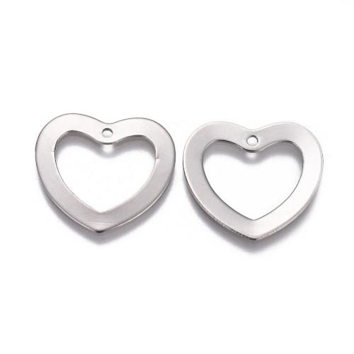 Srdíčko obrys velké 18 x 20, přívěsek, chirurgická ocel, 50 ks