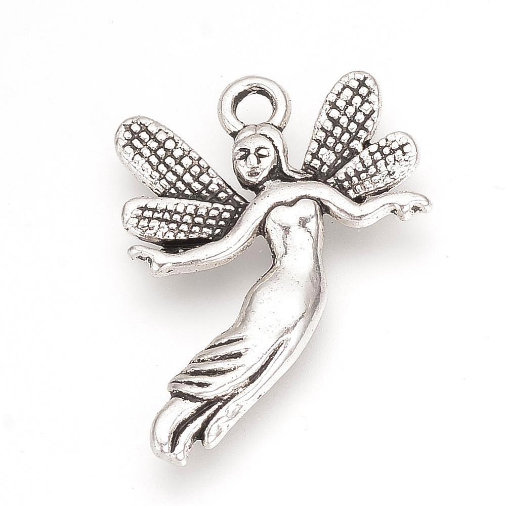 Víla 23 x 18, přívěsek starostříbrný, kovový, 10 ks