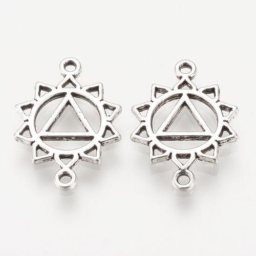 Chakra MANIPURA kovový, starostříbrný přívěsek, 50 ks