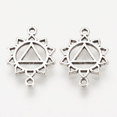 Chakra MANIPURA kovový, starostříbrný přívěsek, 10 ks