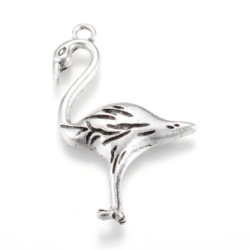 Plameňák velký, přívěsek starostříbrný, kovový, 10 ks