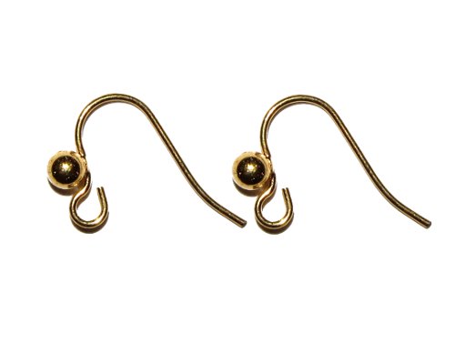 Dívčí afroháčky s kuličkou, tzv. pozlacené, 10 ks