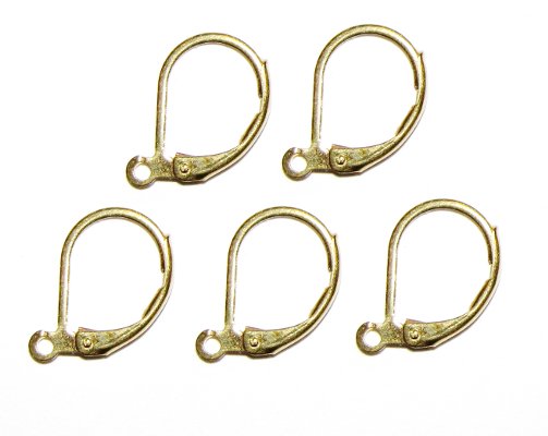 Náušnicové zapínání uzavřené, mosaz, 10 ks