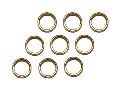 Dvojité kroužky 6 mm, mosaz, ČR, 100 ks