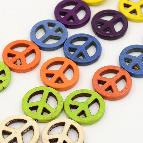 Tyrkys mix barev - peace symbol míru, návlek