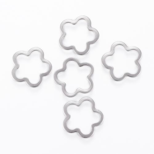 Kytička obrys 14x14, přívěsek z chirurgické oceli, 10 ks