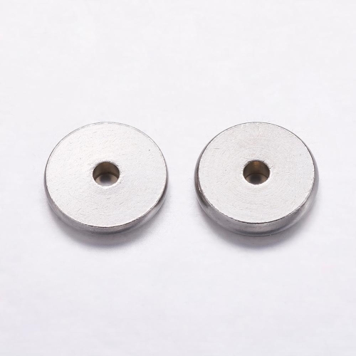 Heishi, 10x2 mm, chirurgická ocel, 10 ks