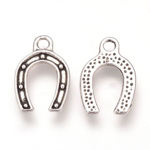 Podkova 17x11 přívěsek starostříbrný, kovový, 50 ks