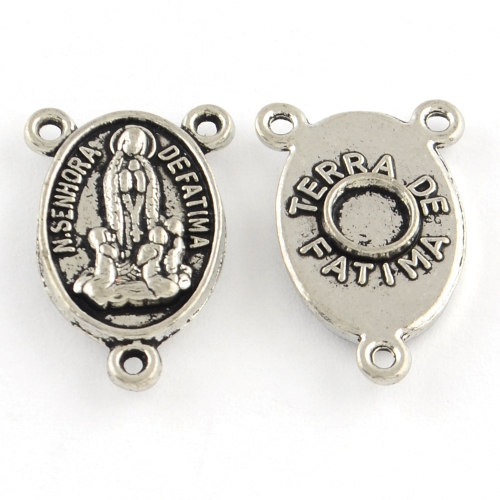 Madonka oválná 20x13, starostříbrná, kovová, 10 ks