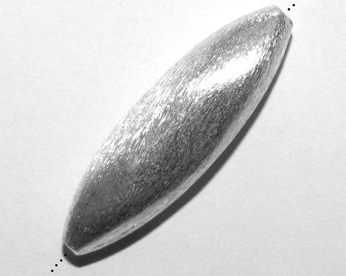 Elegantní oliva malá, postříbřená, kovová