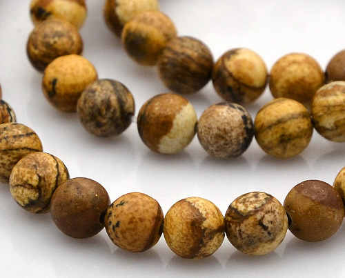 Jaspis obrázkový - kuličky 6 mm - NÁVLEK