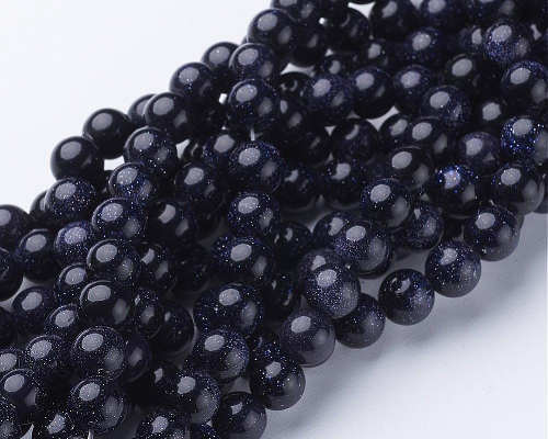 Avanturín tmavý - kuličky 4 mm - NÁVLEK