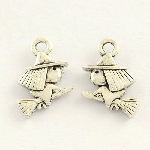 Čarodějnice, starostříbrný, kovový přívěsek, 50 ks